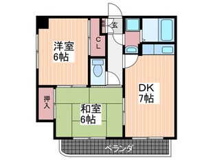 ７ＦＵＫＡＧＡＷＡの物件間取画像